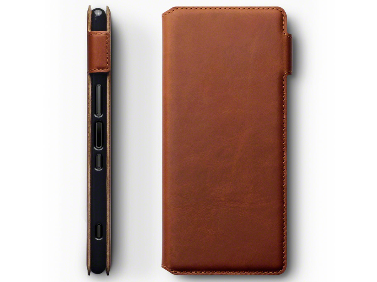 CaseBoutique Leather Case Cognac Leer - Sony Xperia 1 hoesje