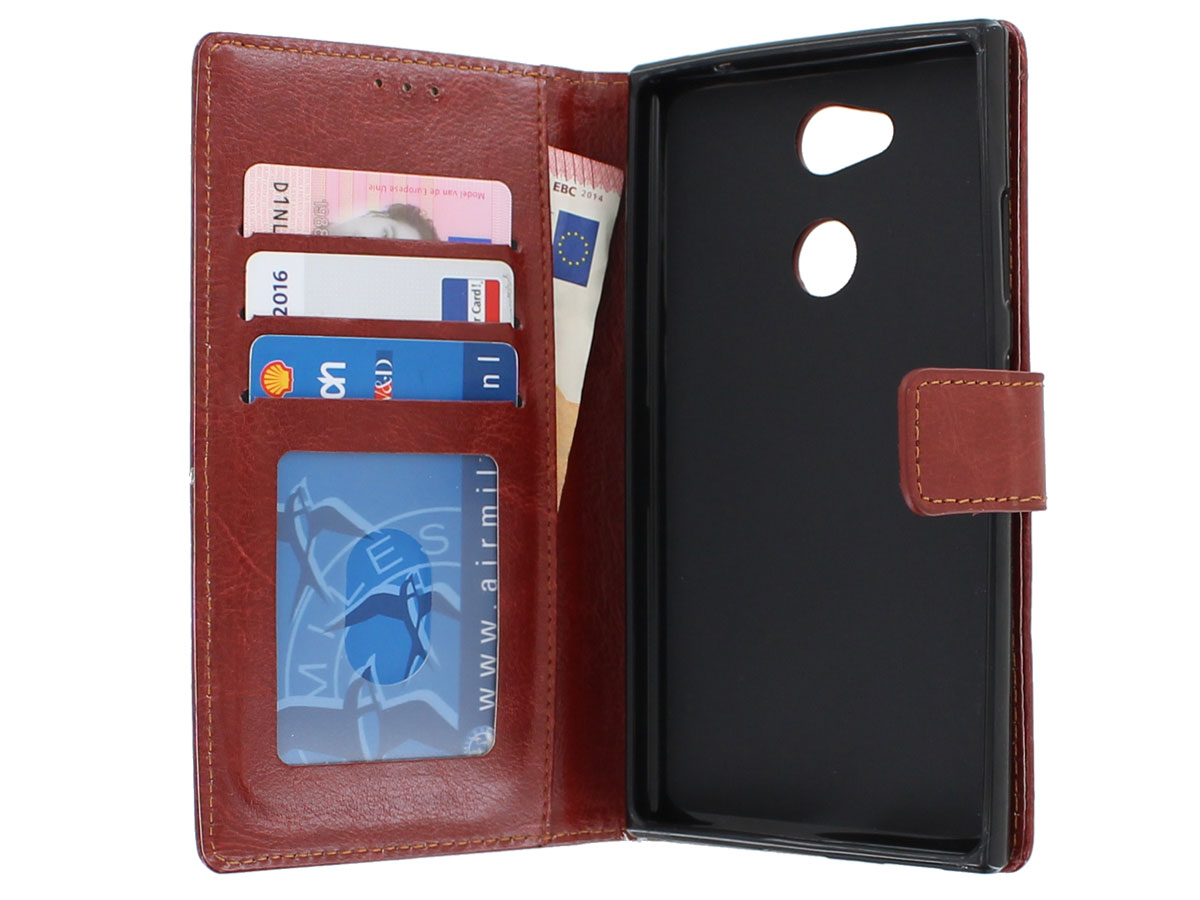 Bookcase Wallet Bruin - Sony Xperia L2 hoesje