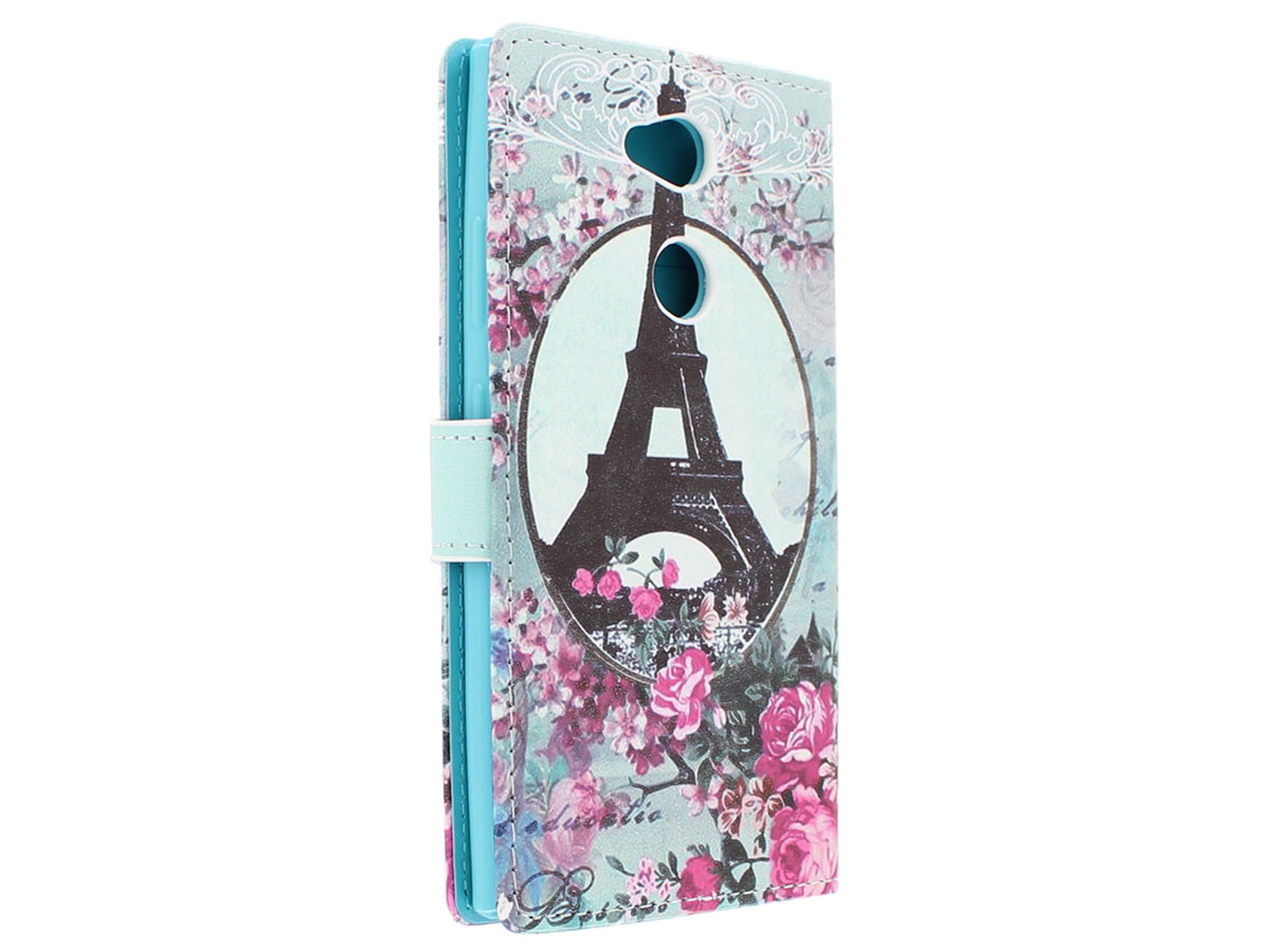 Retro Paris Bookcase Wallet - Sony Xperia L2 hoesje