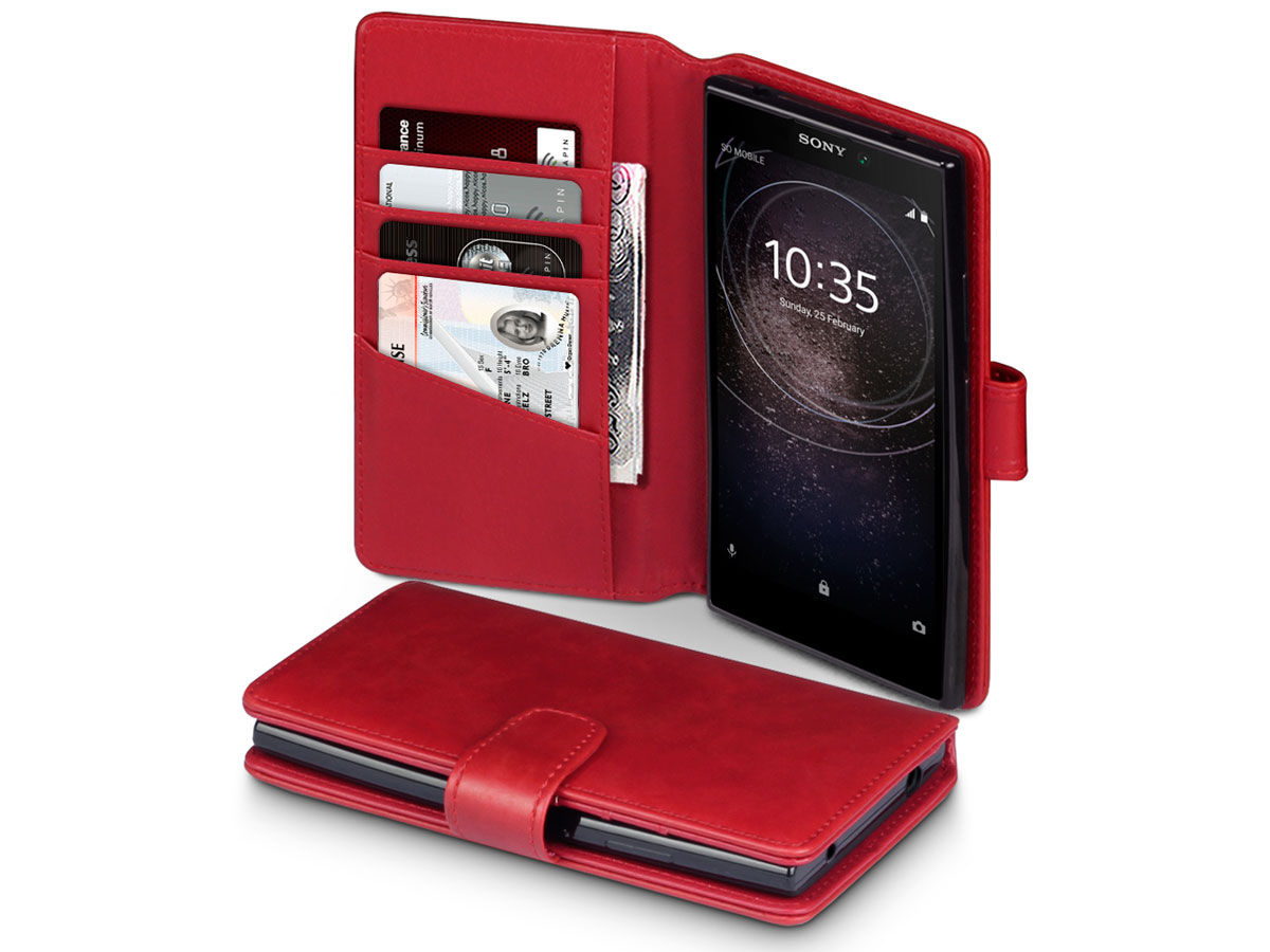 CaseBoutique Bookcase Rood Leer - Sony Xperia L2 hoesje