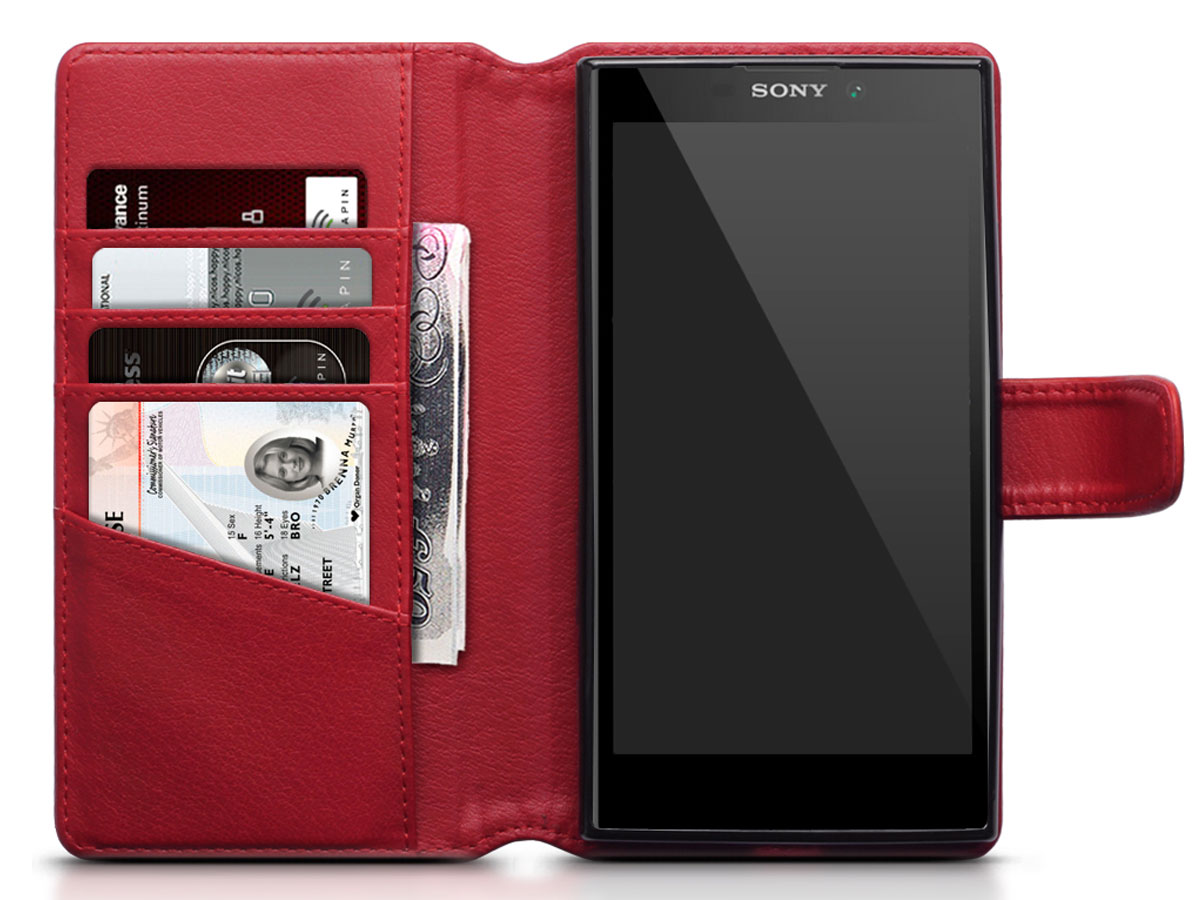 CaseBoutique Bookcase Rood Leer - Sony Xperia L2 hoesje