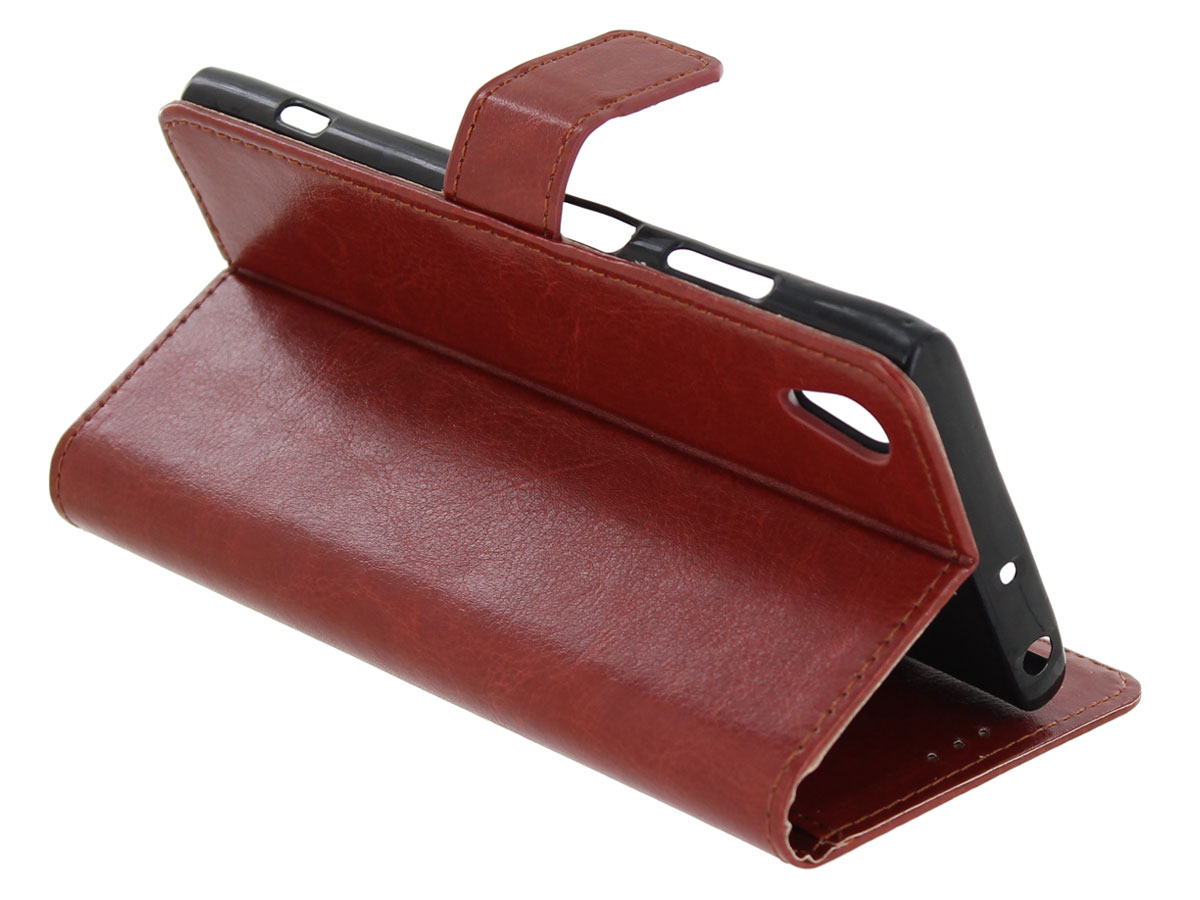 Bookcase Wallet Bruin - Sony Xperia XA1 Plus hoesje