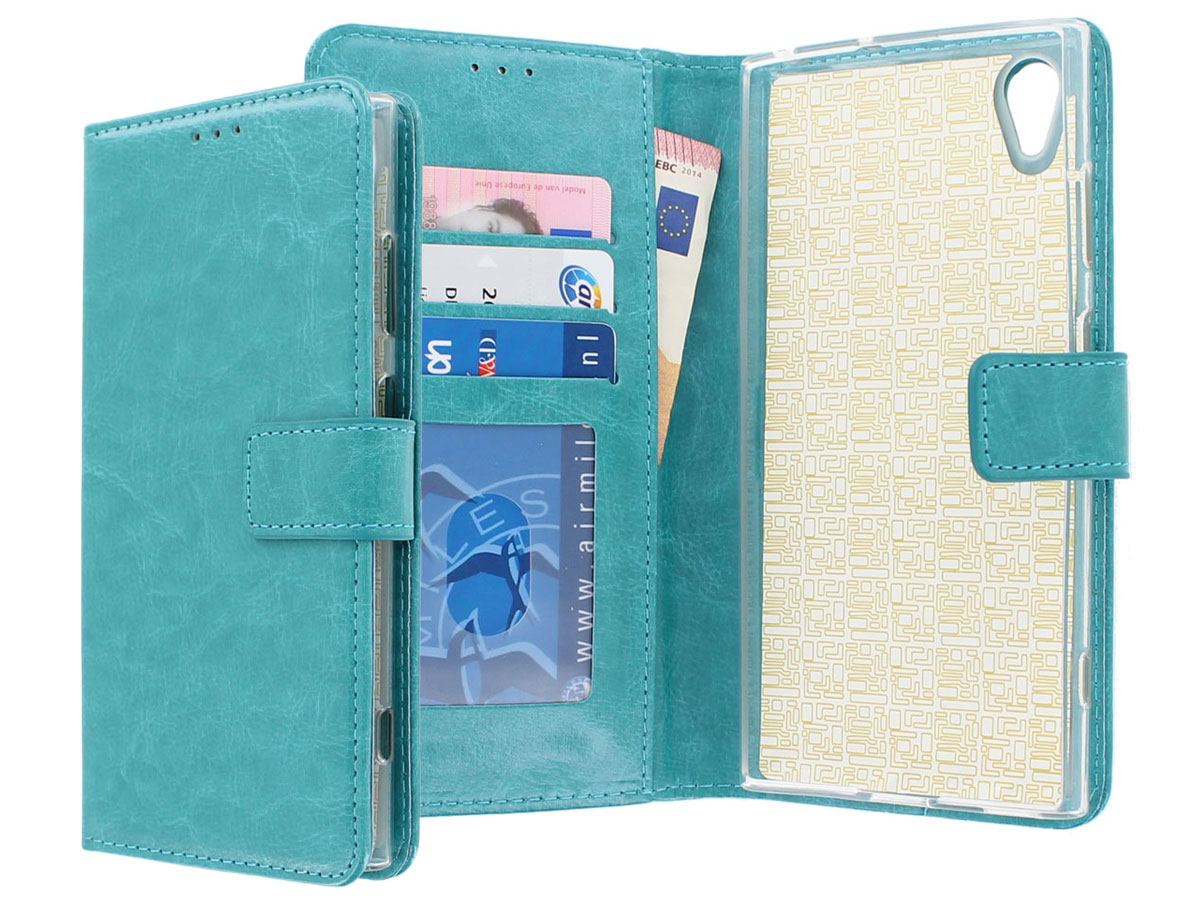 Bookcase Wallet Turquoise - Sony Xperia XA1 Plus hoesje