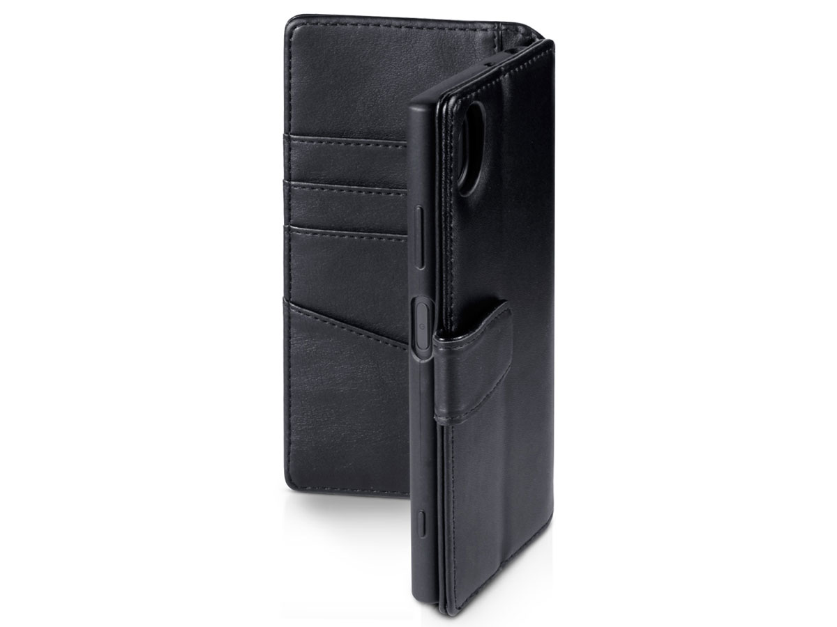 CaseBoutique Case Zwart Leer - Sony Xperia XA1 Plus Hoesje