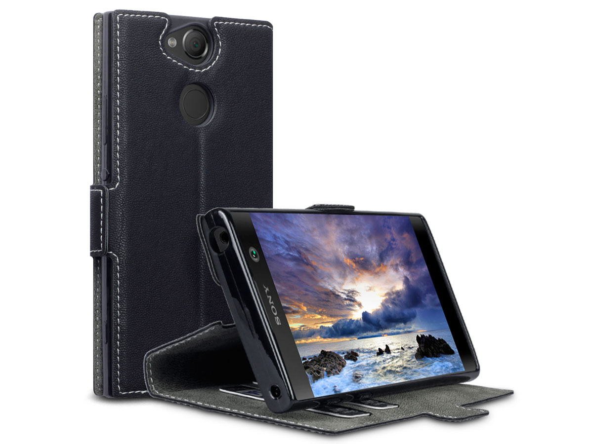 Covert Slimfit Bookcase Zwart - Sony Xperia XA2 hoesje