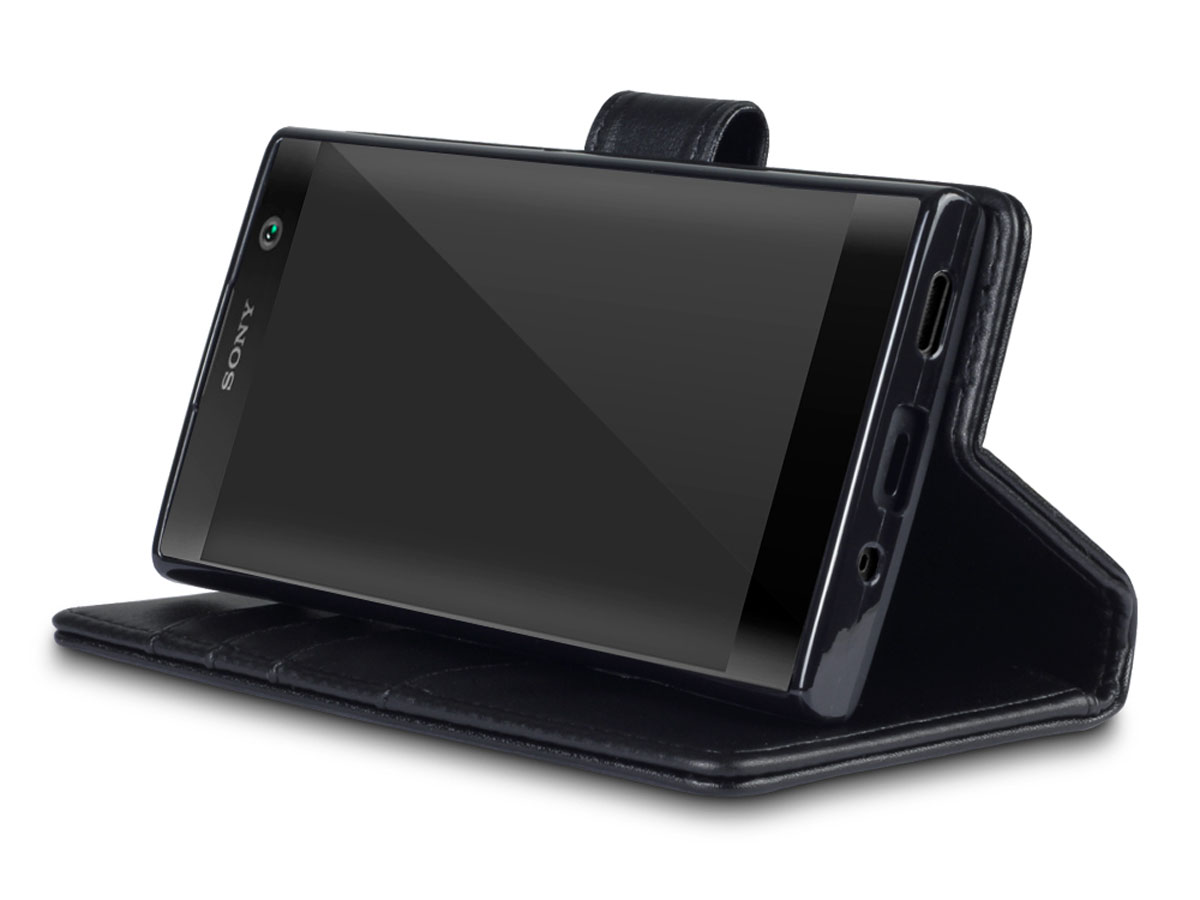 CaseBoutique Bookcase Zwart Leer - Sony Xperia XA2 hoesje