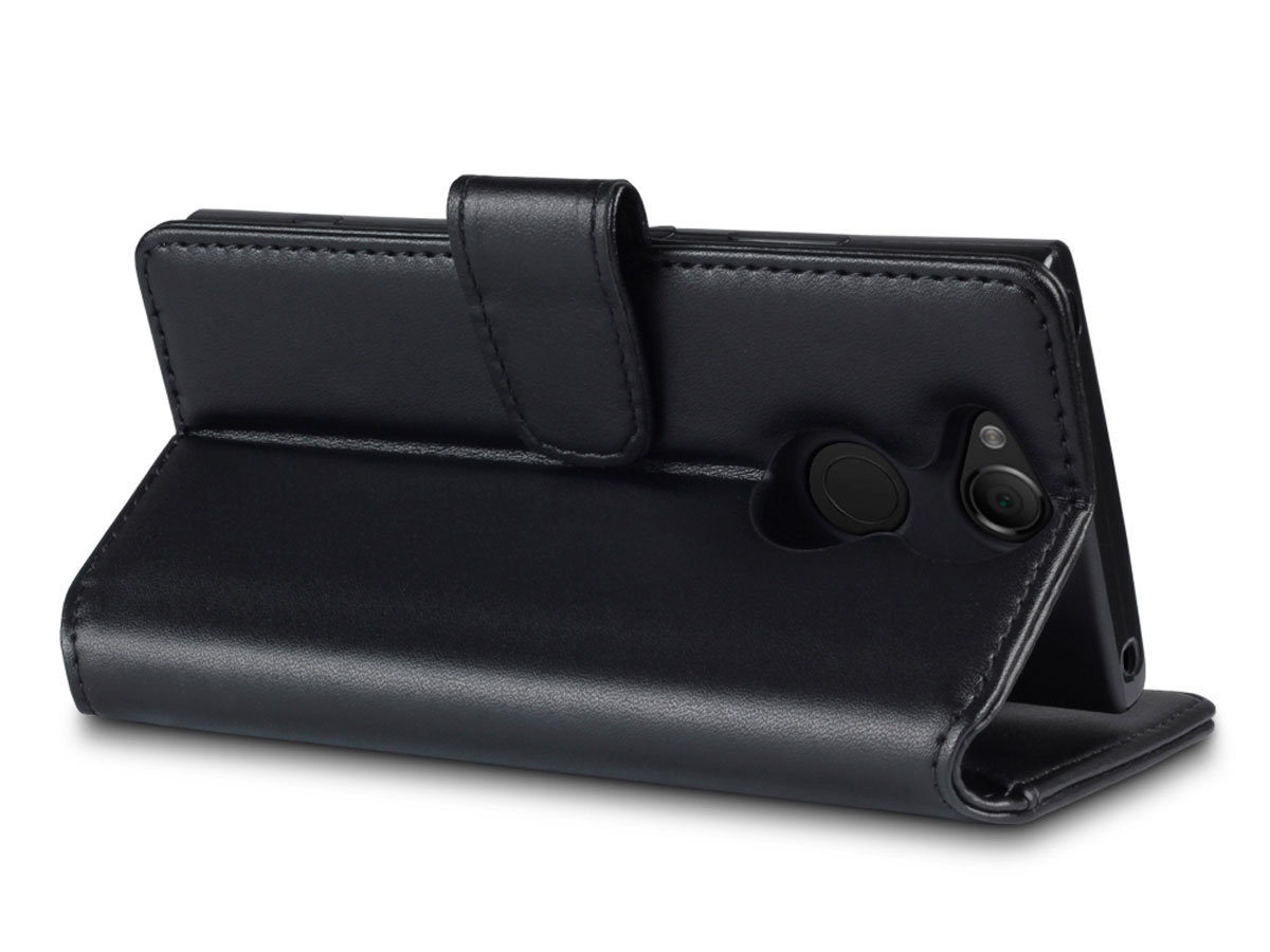 CaseBoutique Bookcase Zwart Leer - Sony Xperia XA2 hoesje