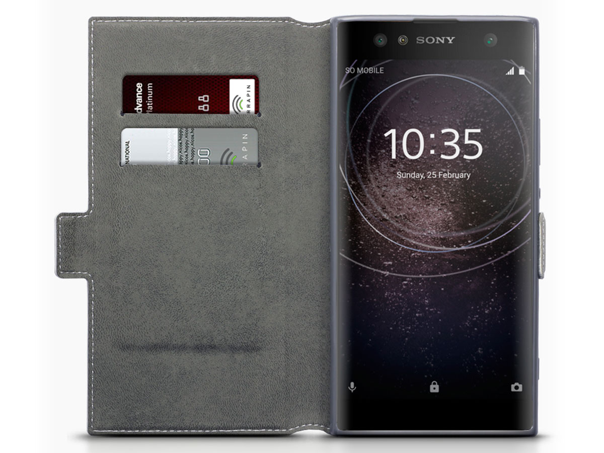 Covert Slim Book Grijs - Sony Xperia XA2 Ultra hoesje