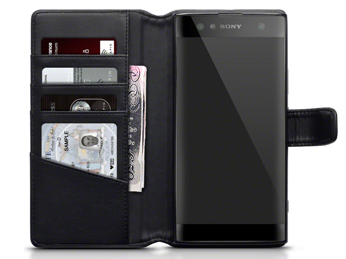 CaseBoutique Book Zwart Leer - Sony Xperia XA2 Ultra hoesje