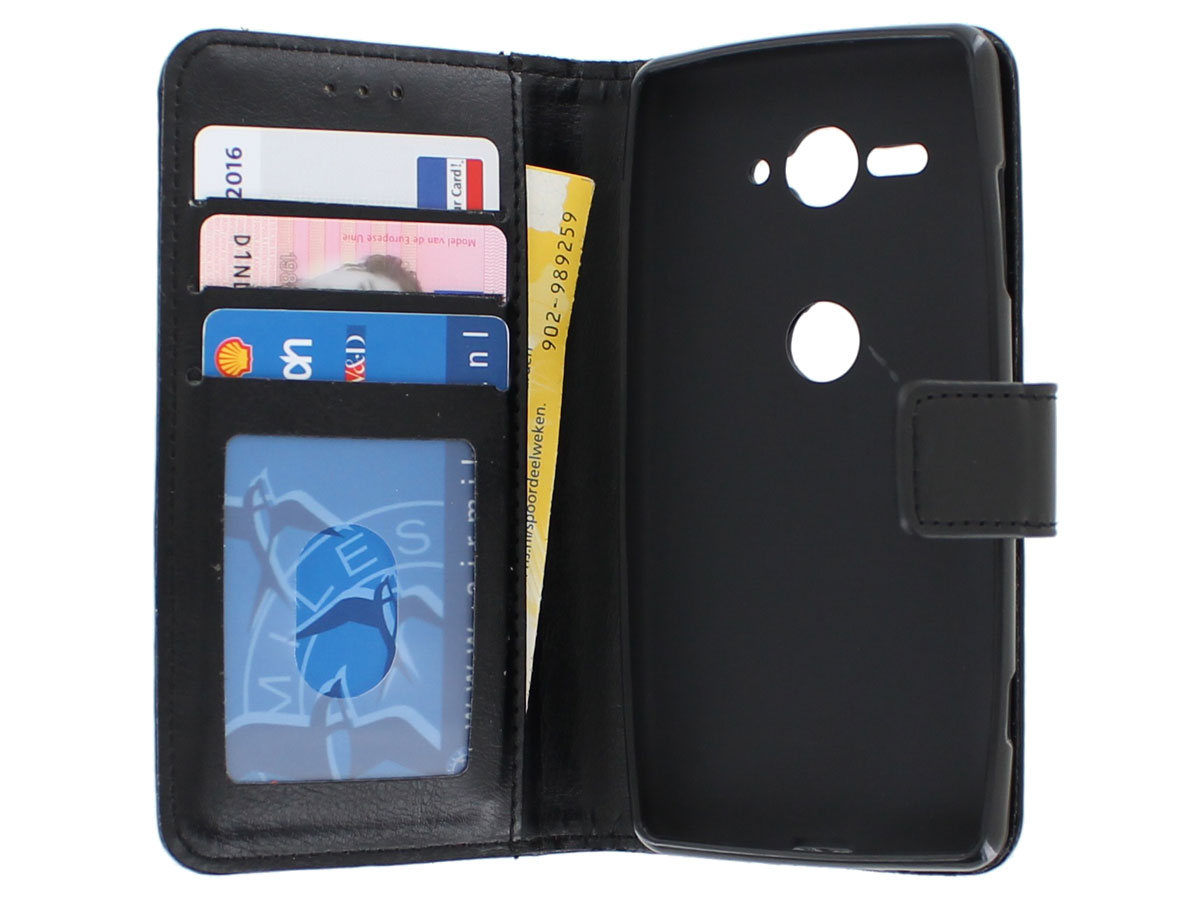 Bookcase Wallet Zwart - Sony Xperia XZ2 Compact hoesje