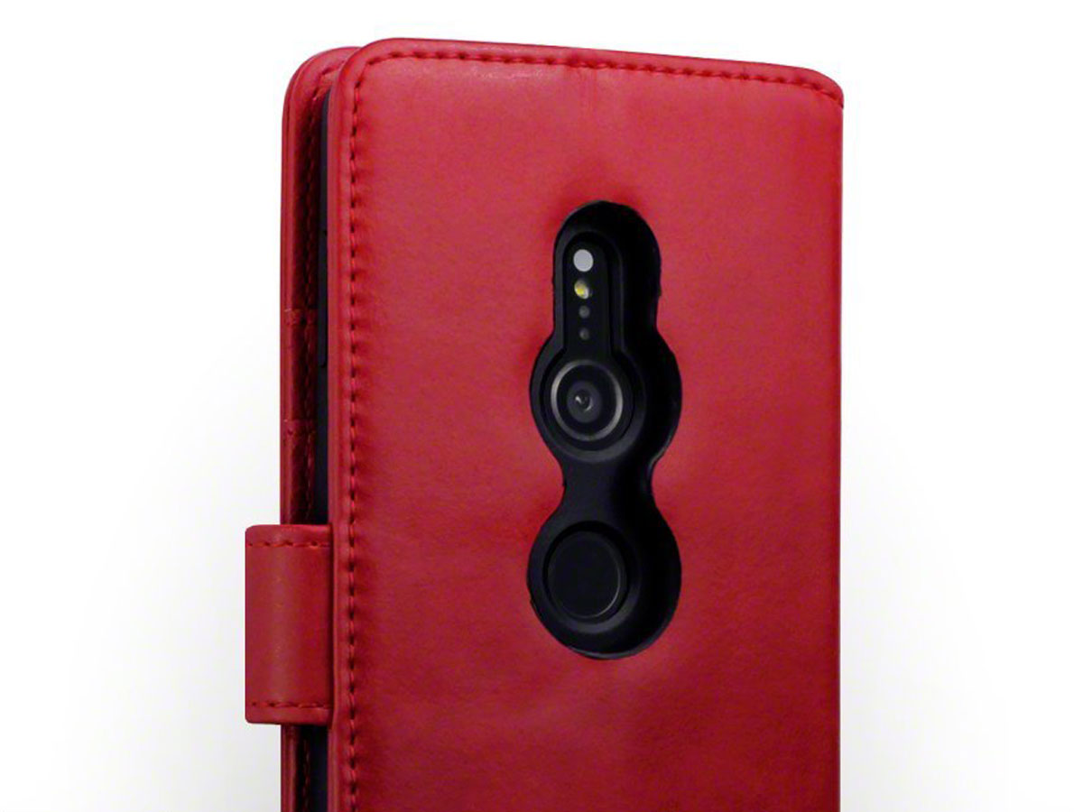 CaseBoutique Leren Case Rood - Sony Xperia XZ2 Hoesje
