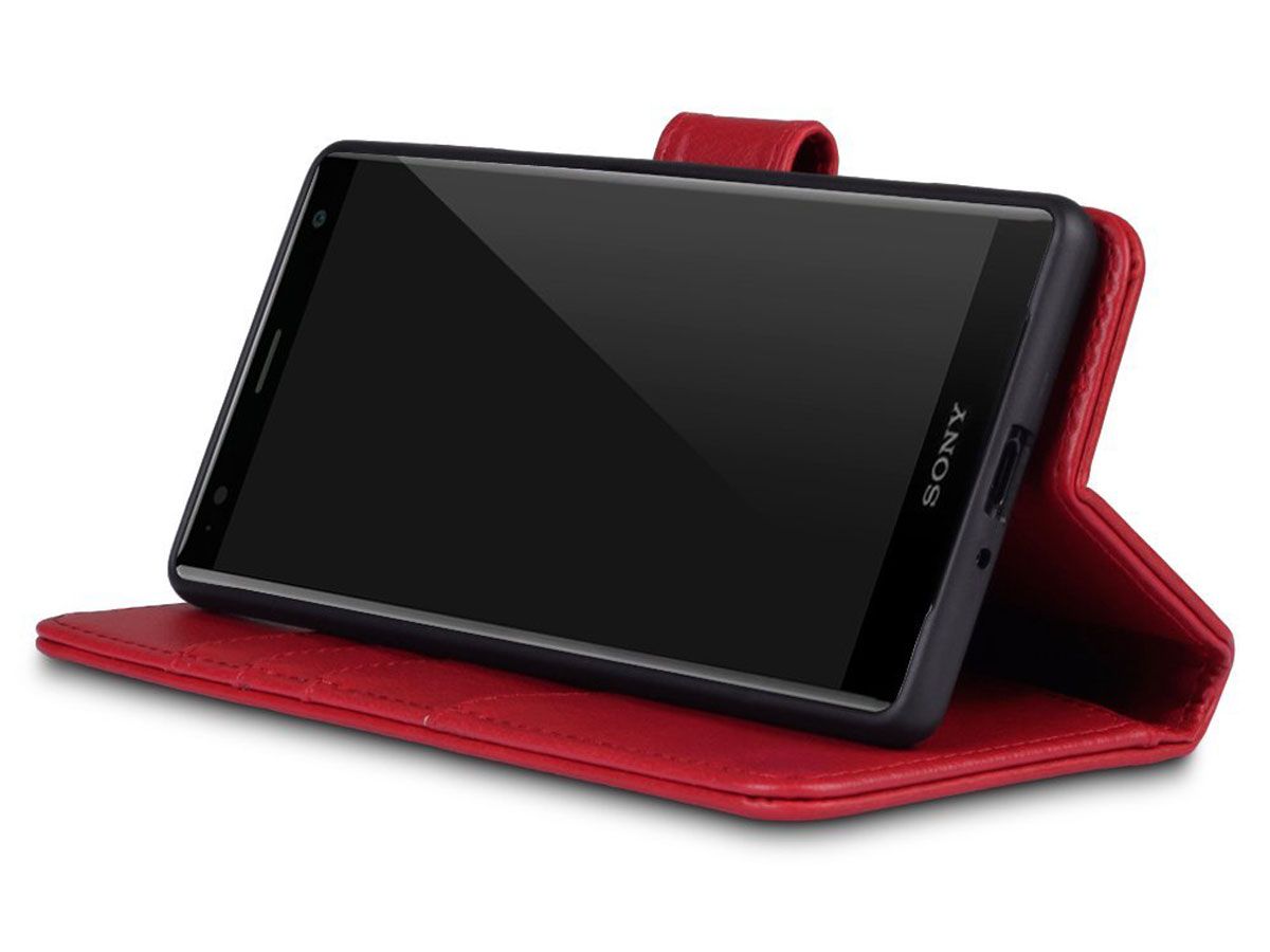 CaseBoutique Leren Case Rood - Sony Xperia XZ2 Hoesje