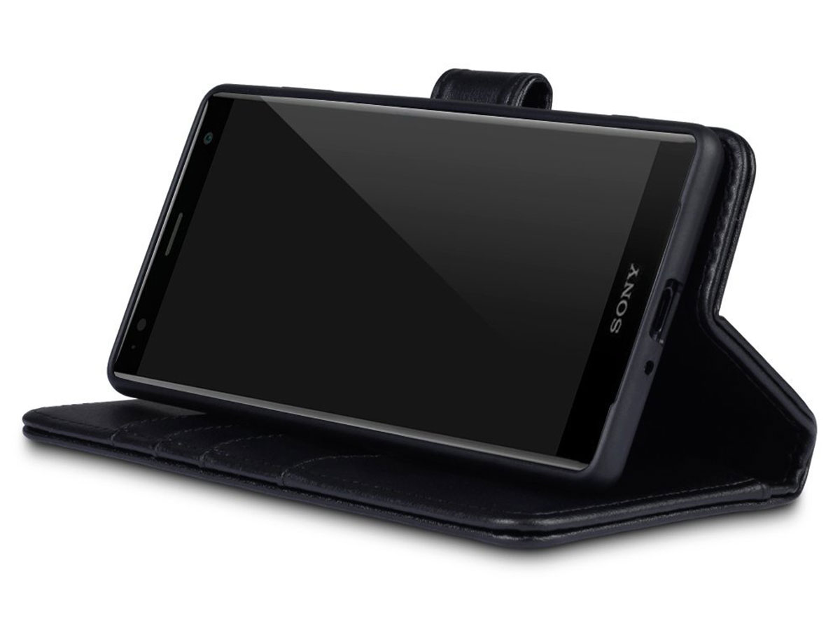 CaseBoutique Leren Case Zwart - Sony Xperia XZ2 Hoesje