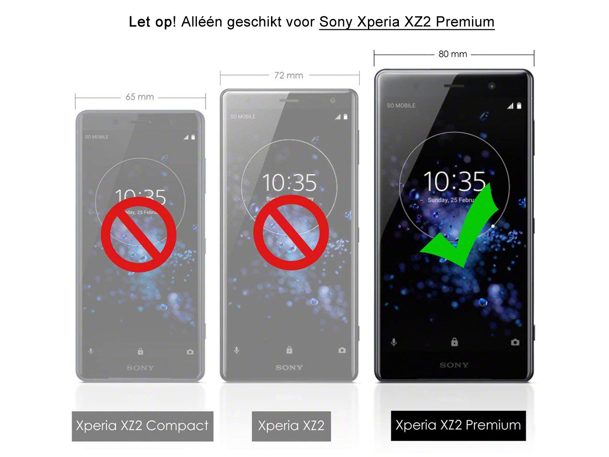 CaseBoutique Sony Xperia XZ2 Premium Hoesje Zwart Leer