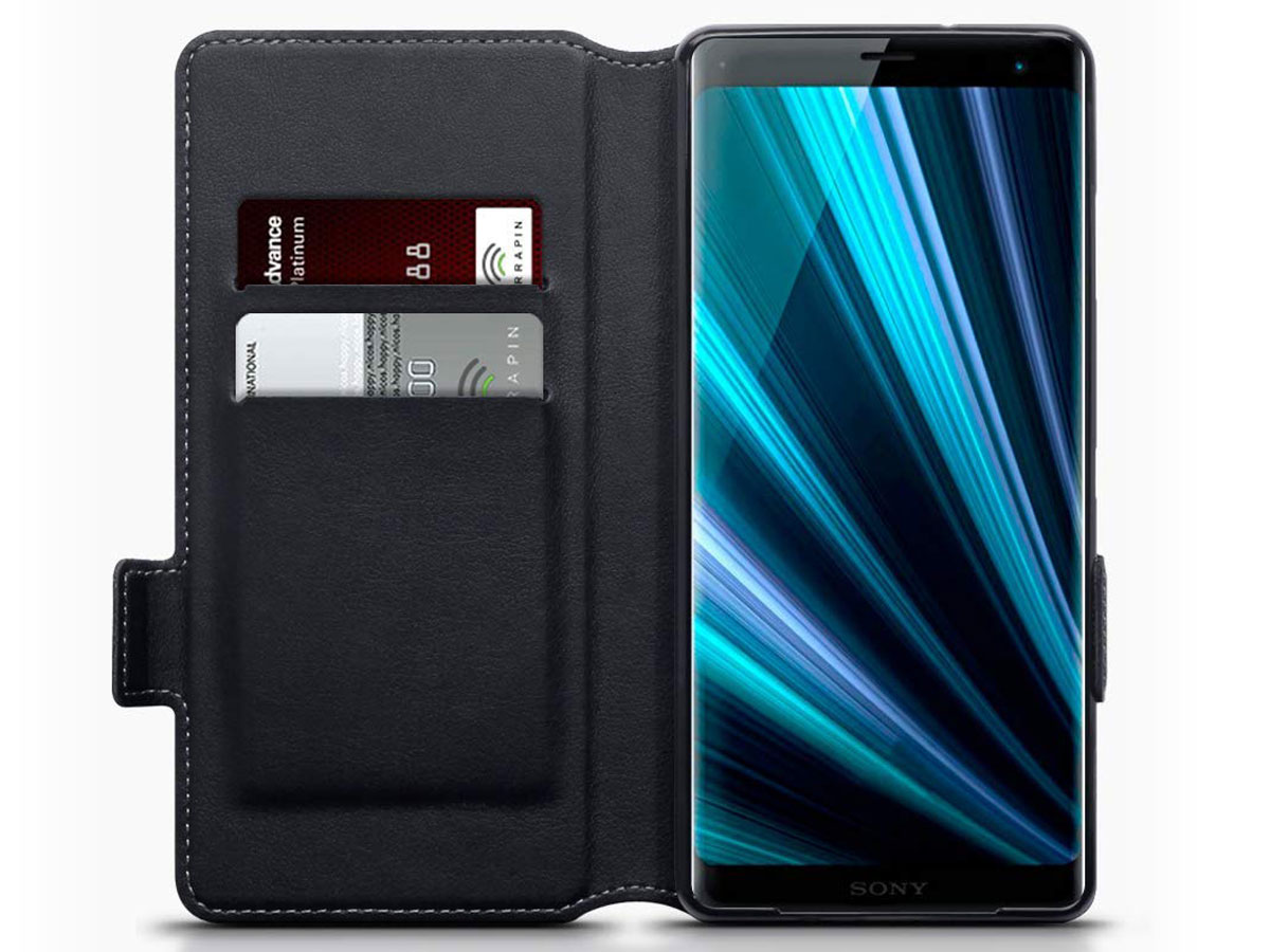 CaseBoutique Slim Wallet Leer - Sony Xperia XZ3 hoesje
