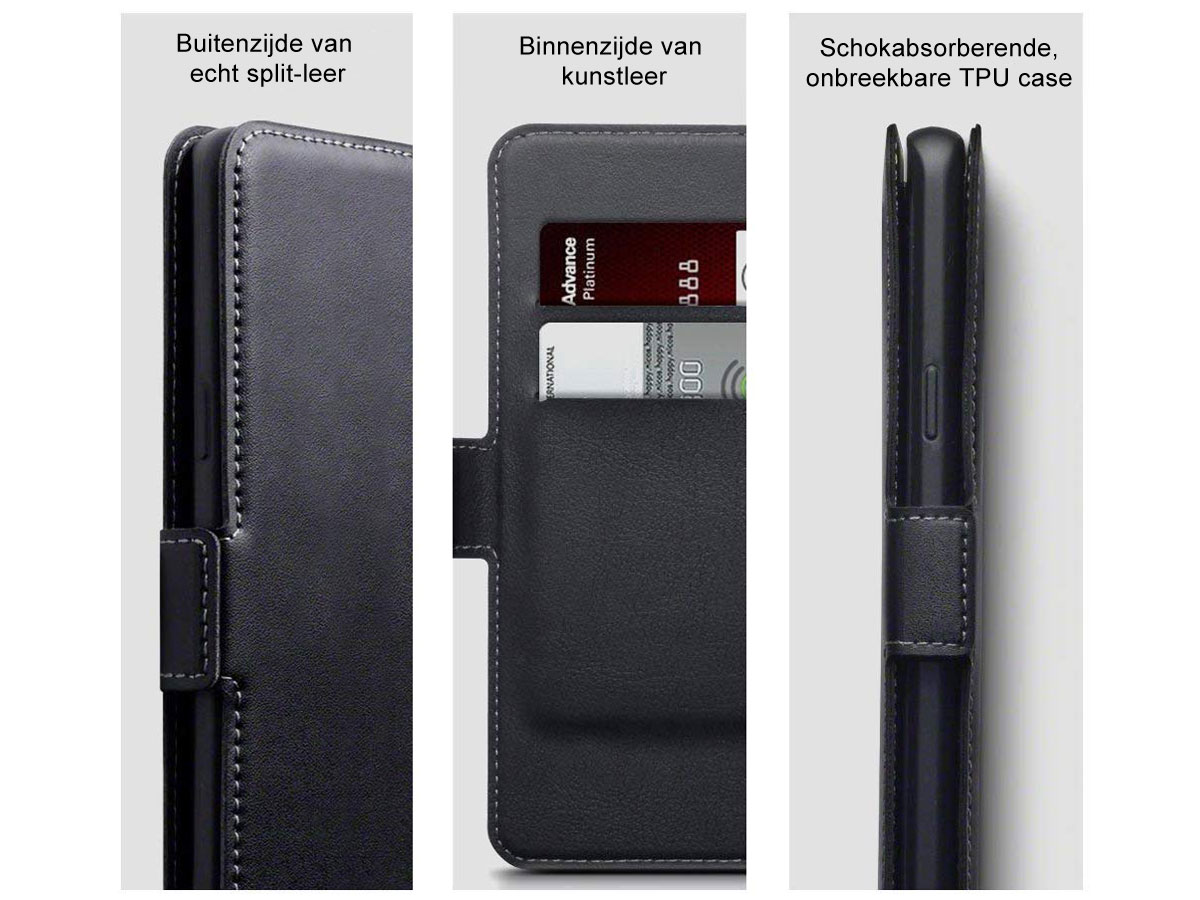 CaseBoutique Slim Wallet Leer - Sony Xperia XZ3 hoesje