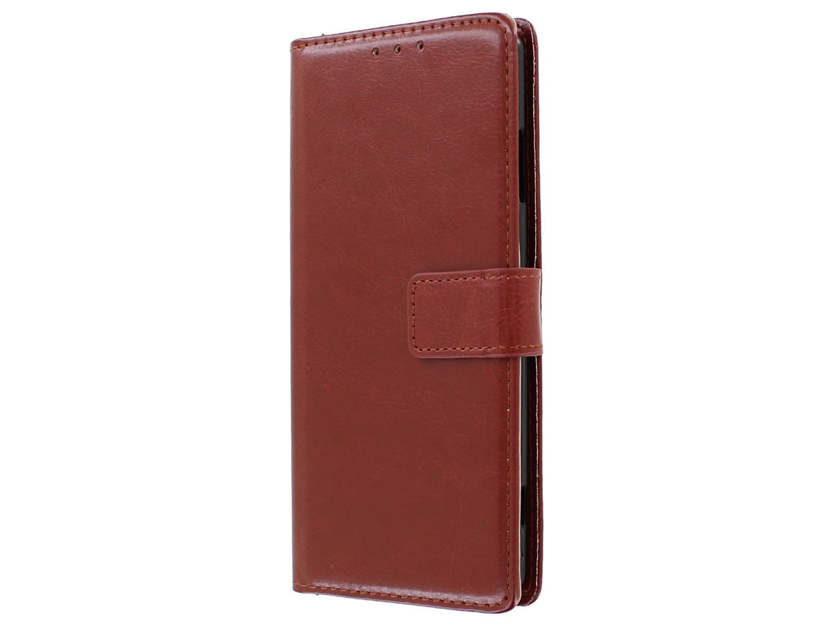 Book Case Wallet Bruin - Sony Xperia XZ3 hoesje