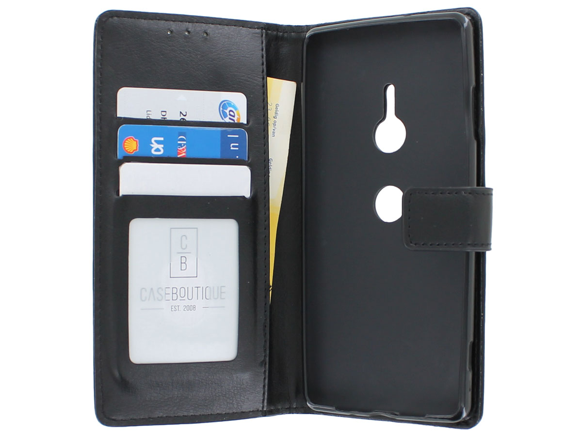 Book Case Wallet Zwart - Sony Xperia XZ3 hoesje