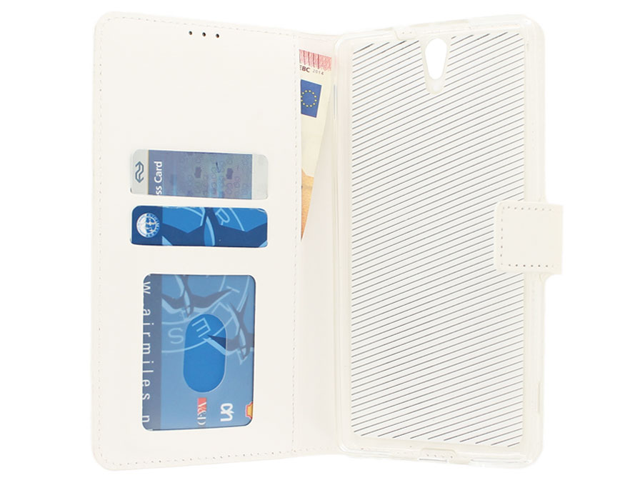 Wallet Book Case - Sony Xperia C5 Ultra hoesje (Wit)