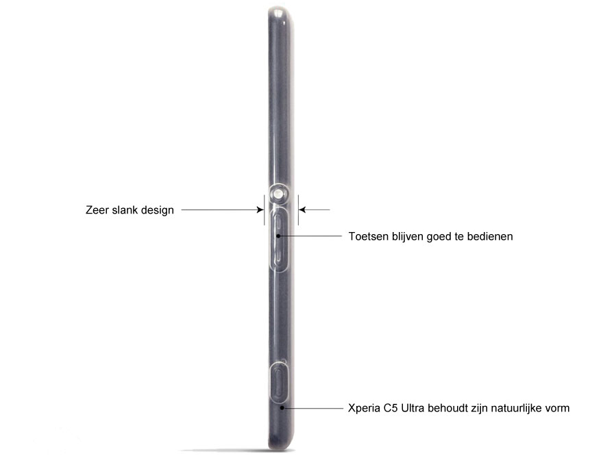 Doorzichtige TPU Case - Sony Xperia C5 Ultra hoesje