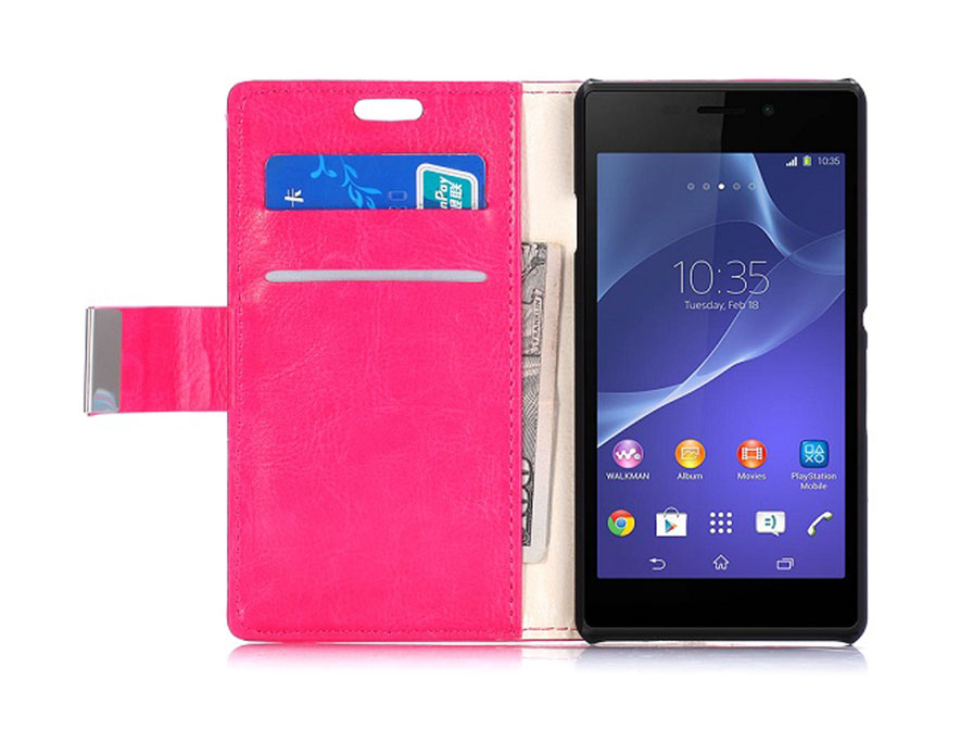 Deluxe Wallet Case - Sony Xperia E3 Hoesje