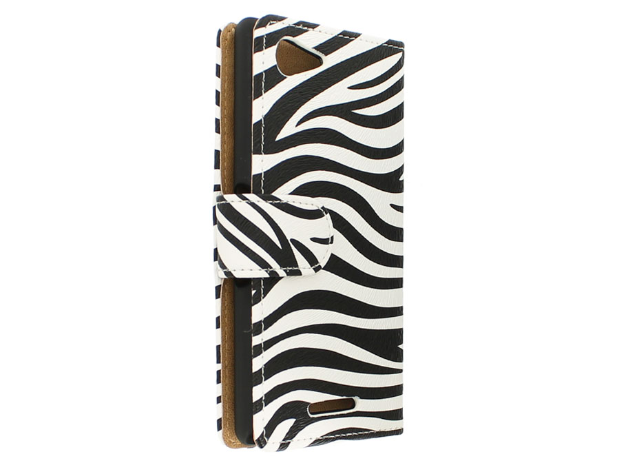 Zebra Wallet Case - Sony Xperia E3 hoesje