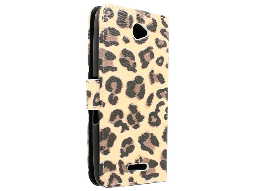 Leopard Book Case Hoesje voor Sony Xperia E4g