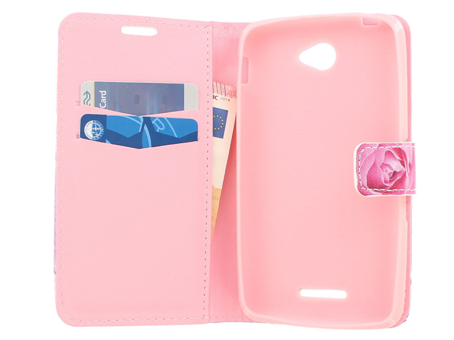 Rose Book Case - Sony Xperia E4 hoesje