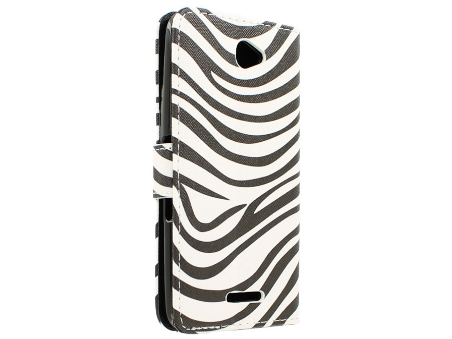 Zebra Book Case Hoesje voor Sony Xperia E4