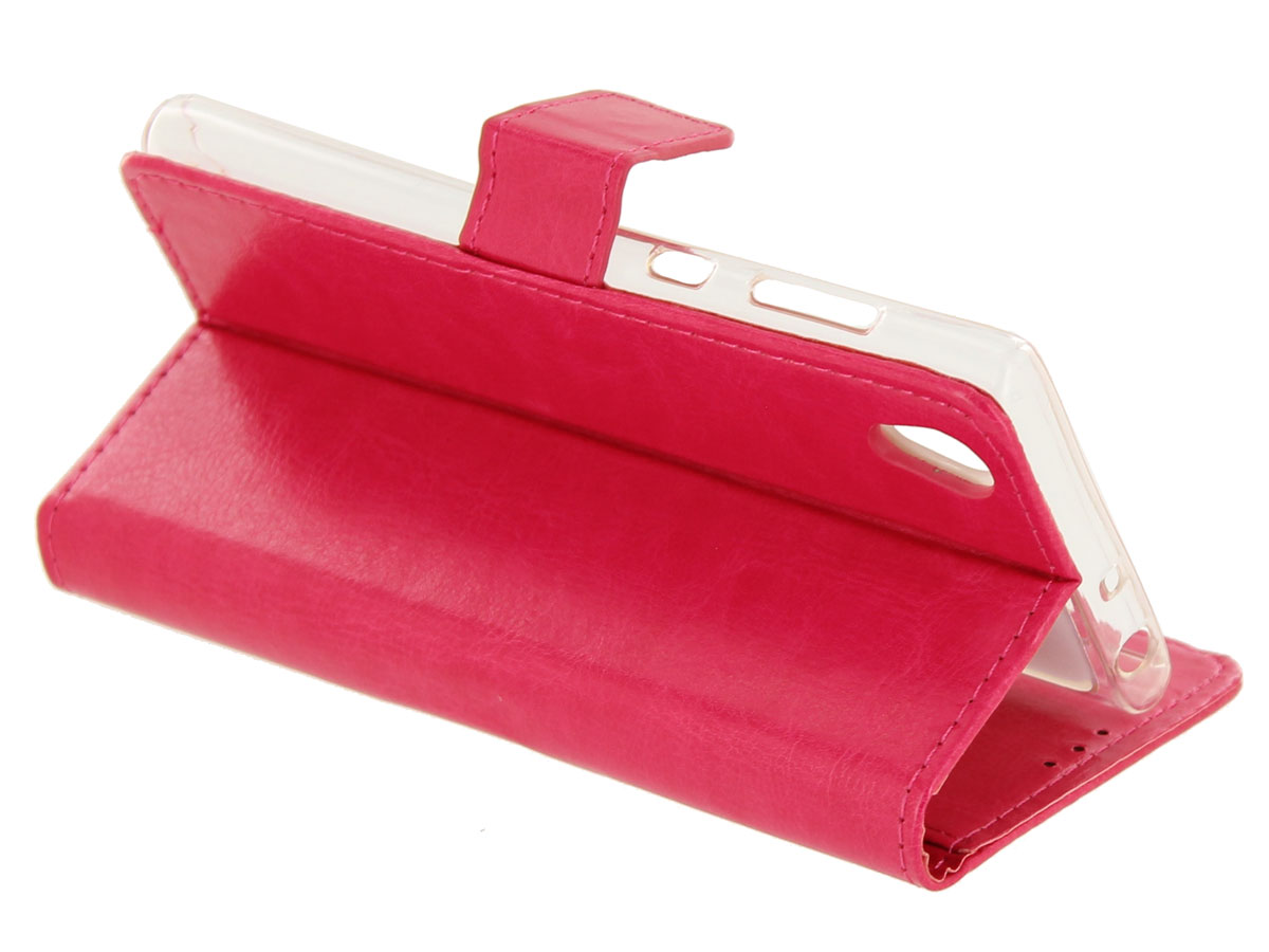 Wallet Bookcase Roze - Sony Xperia L1 hoesje
