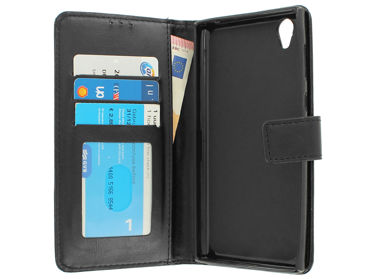 Wallet Bookcase Zwart - Sony Xperia L1 hoesje
