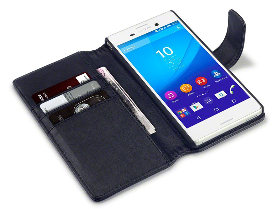 CaseBoutique Leather Wallet Case - Hoesje voor Sony Xperia M4 Aqua