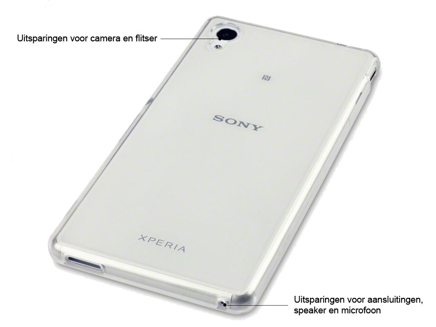TPU Crystal Case - Doorzichtig Hoesje voor Sony Xperia M4 Aqua