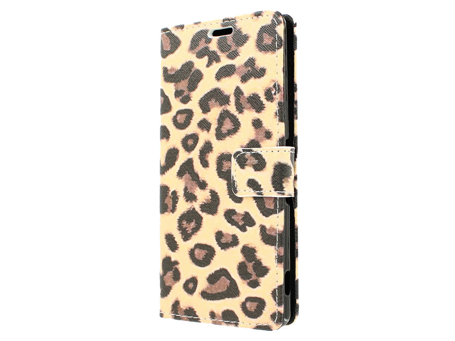 Leopard Book Case Hoesje voor Sony Xperia M4 Aqua