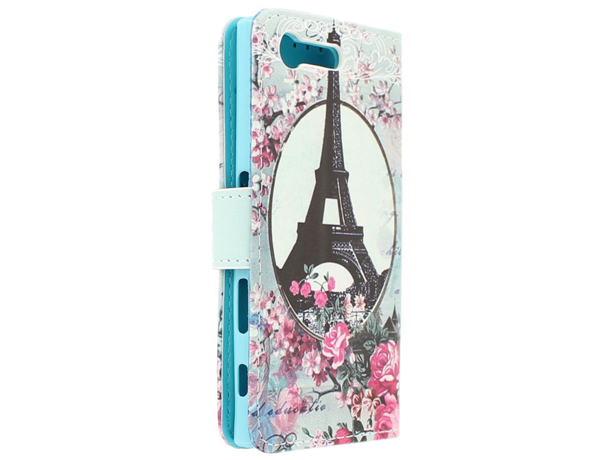 Retro Paris Bookcase - Sony Xperia X Compact hoesje