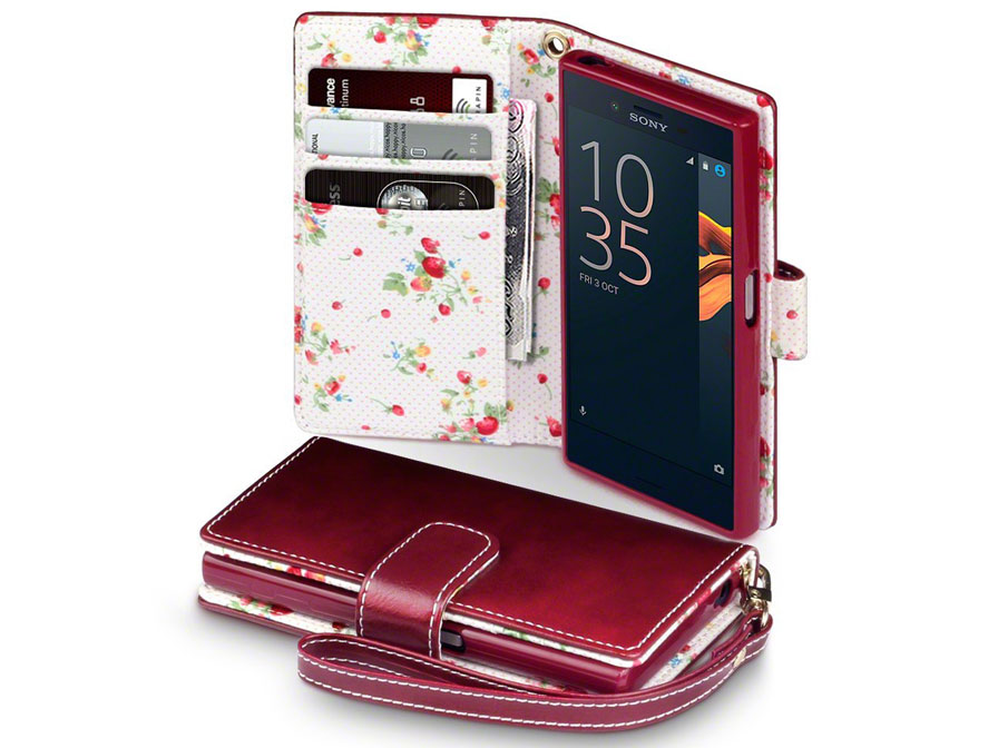 CaseBoutique Flower Bookcase - Sony Xperia X Compact hoesje