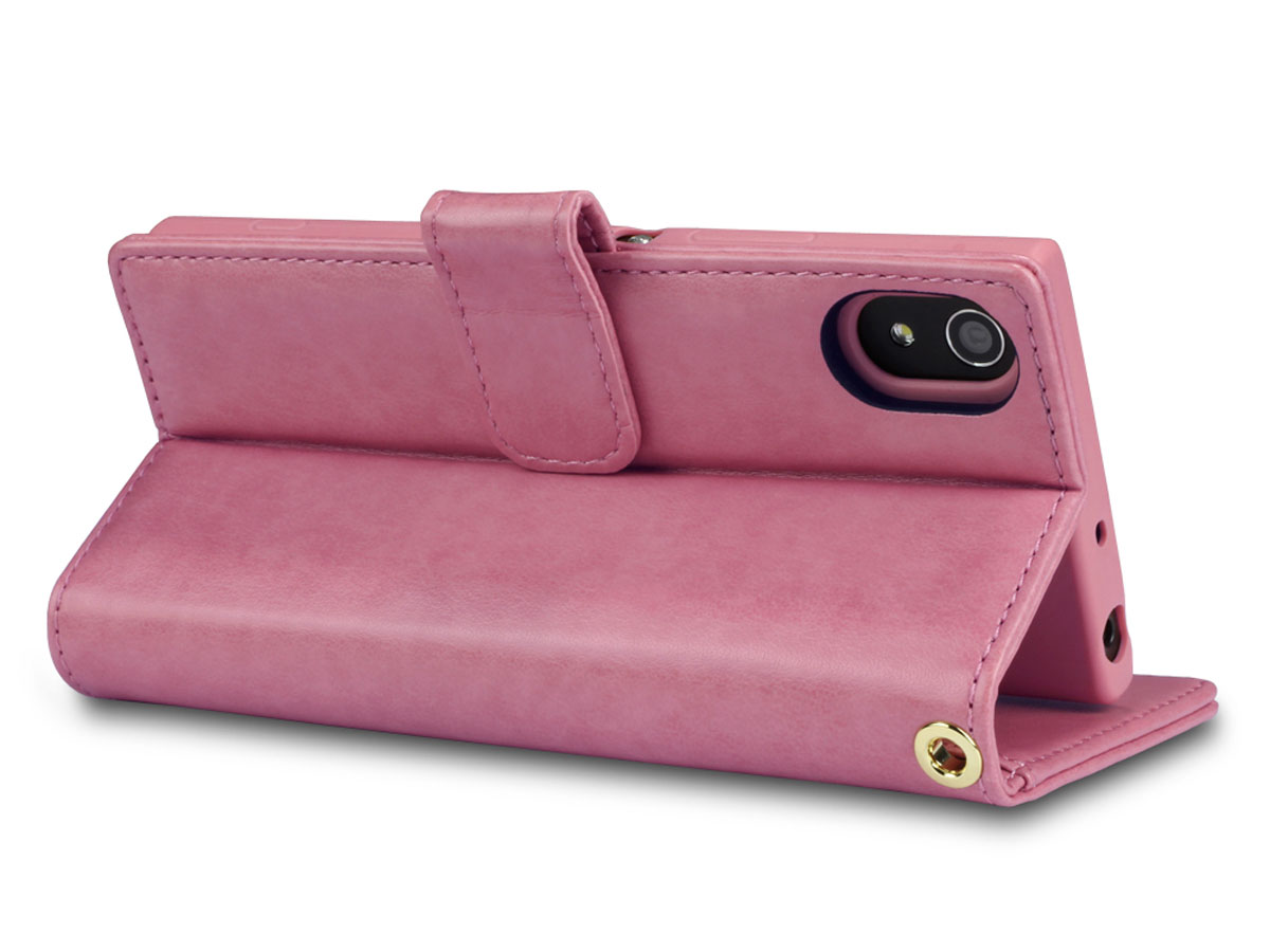 CaseBoutique Bookcase Pink Rose - Sony Xperia XA1 Hoesje