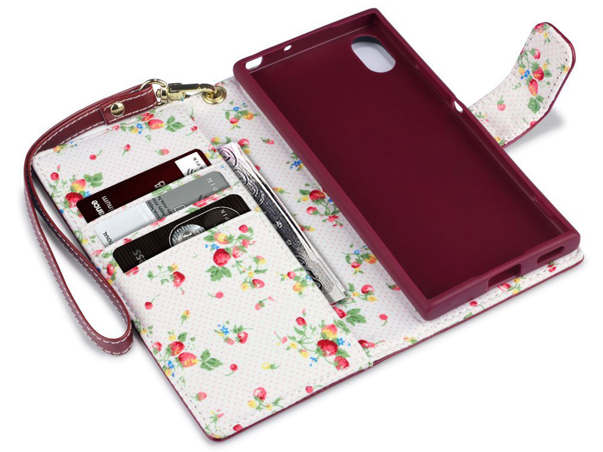 CaseBoutique Flower Bookcase - Sony Xperia XA1 Hoesje