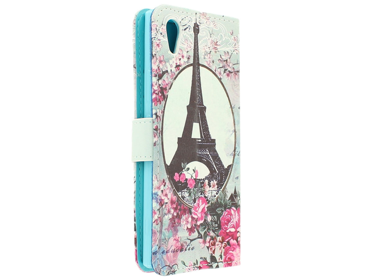 Retro Paris Bookcase Flipcase - Sony Xperia XA1 hoesje