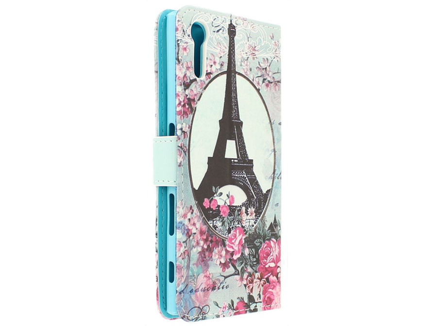 Retro Paris Bookcase - Sony Xperia XZ / XZs hoesje