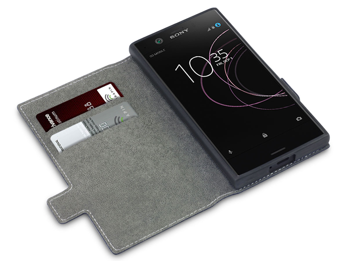 Covert Slim Book Zwart - Sony Xperia XZ1 Compact Hoesje