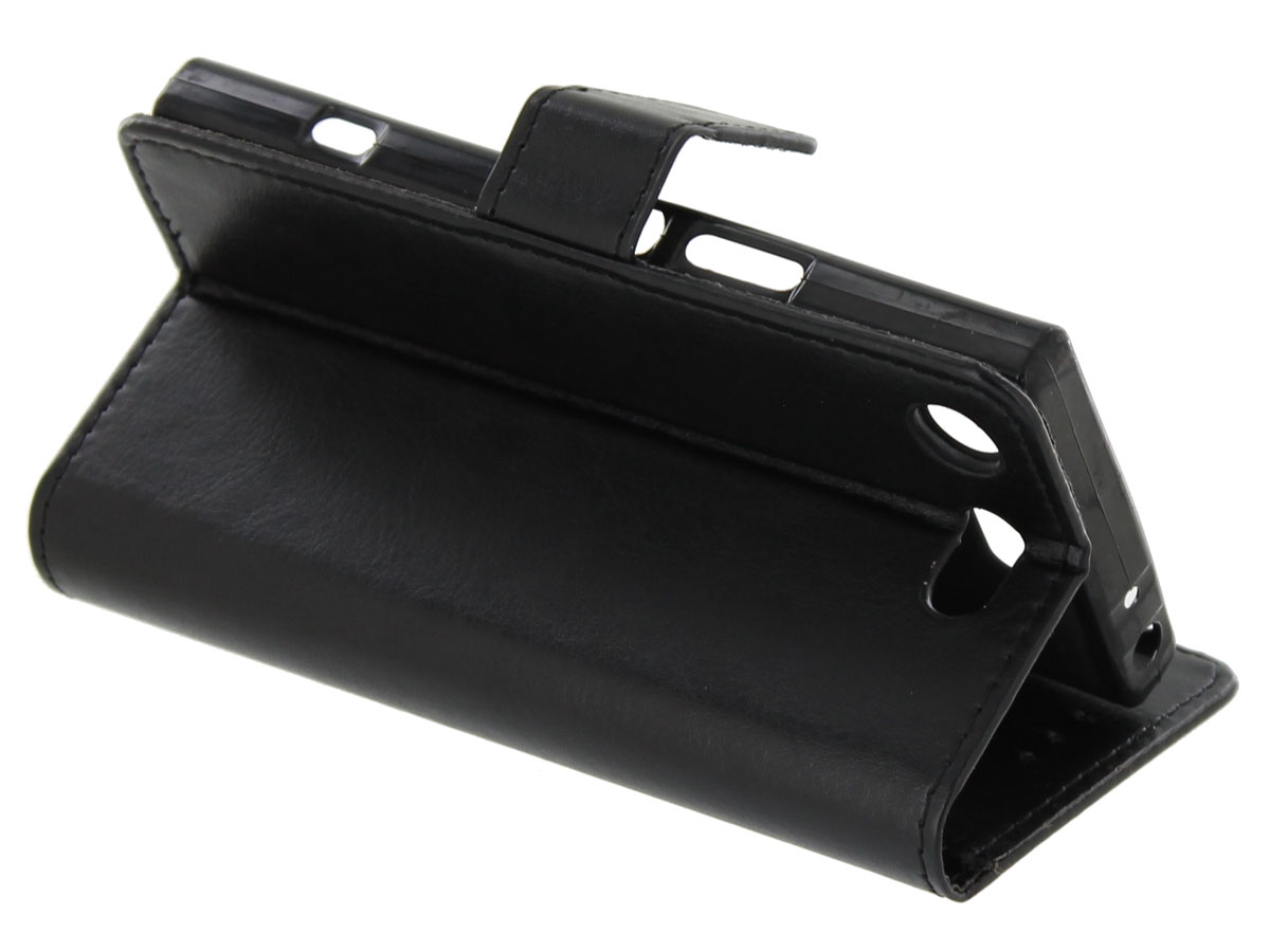 Bookcase Wallet Zwart - Sony Xperia XZ1 Compact hoesje