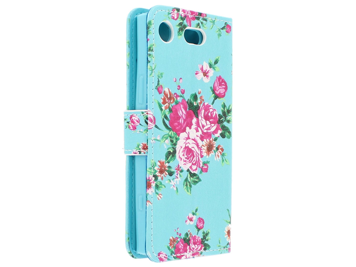 Flower Bookcase Wallet - Sony Xperia XZ1 Compact hoesje