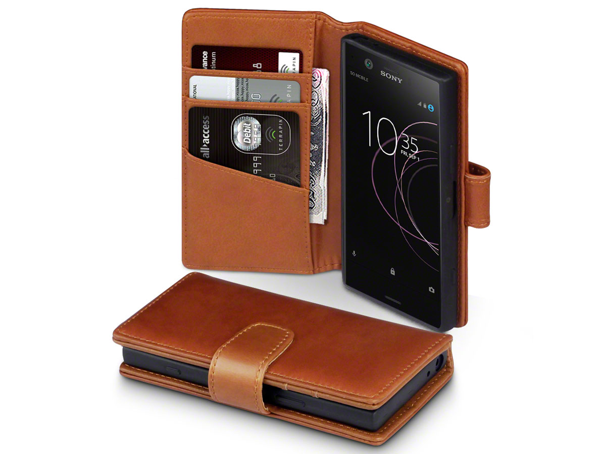 CaseBoutique Leren Case Cognac - Sony Xperia XZ1 Compact Hoesje