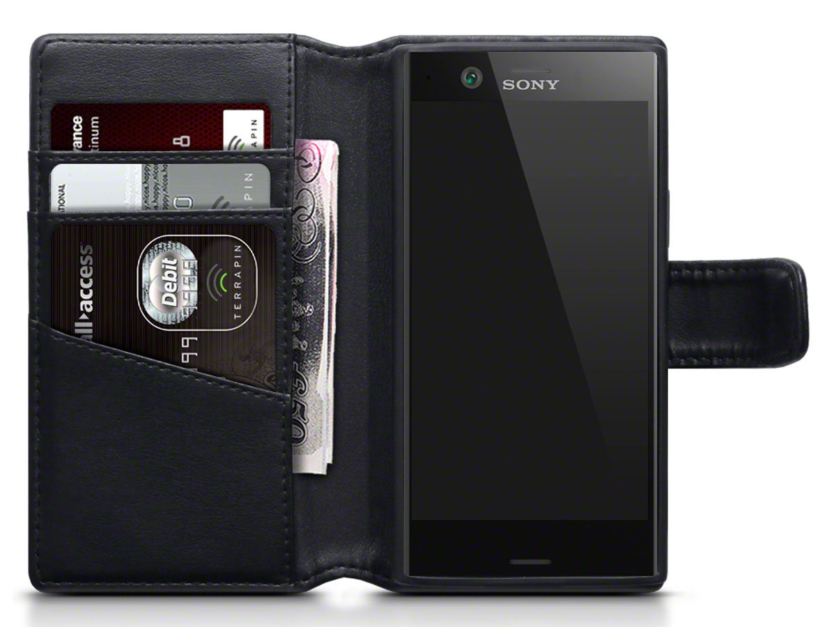 CaseBoutique Leren Case Zwart - Sony Xperia XZ1 Compact Hoesje