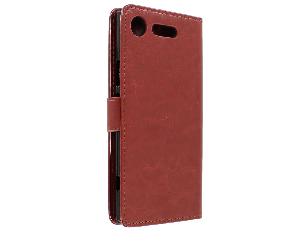 Bookcase Wallet Bruin - Sony Xperia XZ1 hoesje