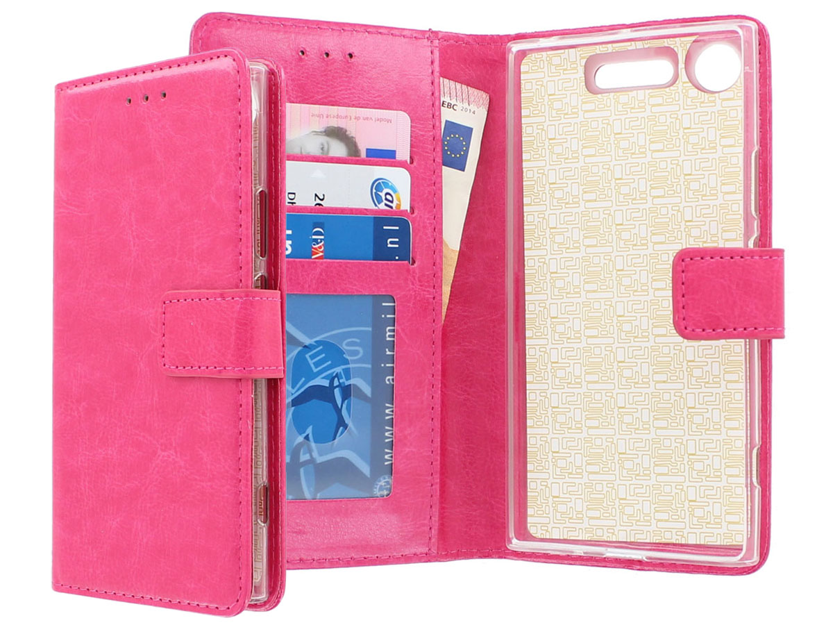 Bookcase Wallet Roze - Sony Xperia XZ1 hoesje