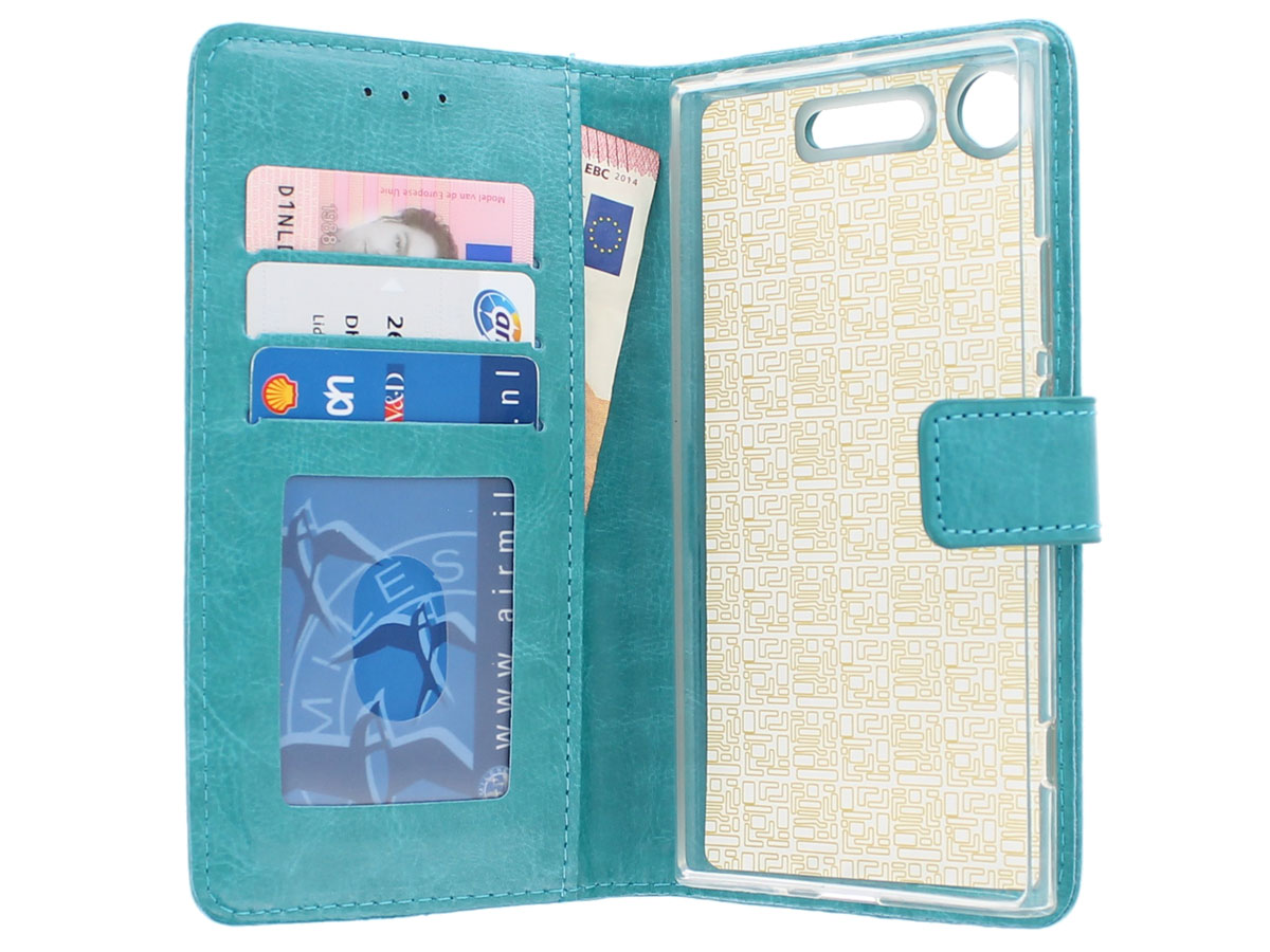 Bookcase Wallet Turquoise - Sony Xperia XZ1 hoesje