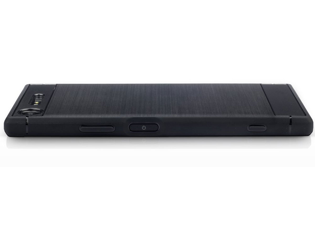 Rugged Carbon TPU Case - Sony Xperia XZ1 hoesje