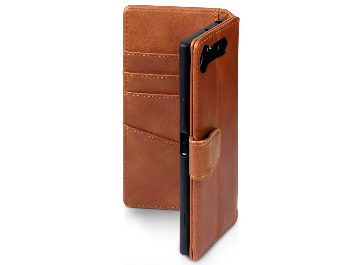 CaseBoutique Leather Case Cognac - Sony Xperia XZ1 Hoesje